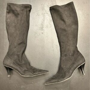 Nordstrom Suede Black Women's Kitten Heel Boots